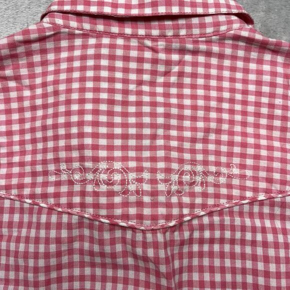 Vintage Spieth & Wensky Women's Blouse Size S Coastal Cowgirl Gingham Embroidery - Picture 7 of 10